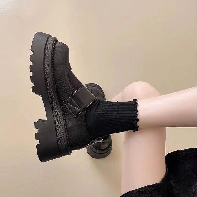 Женская обувь Мэри Джейн весна и осень, высококачественные мокасины на липучках, небольшие кожаные туфли, новые китайские вышитые туфли в национальном стиле на платформе