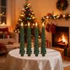 4pcs LED Christmas Pine Tree Simulation Candle Light Festive Party Atmosphere Decoration Light Christmas Themed Decoration