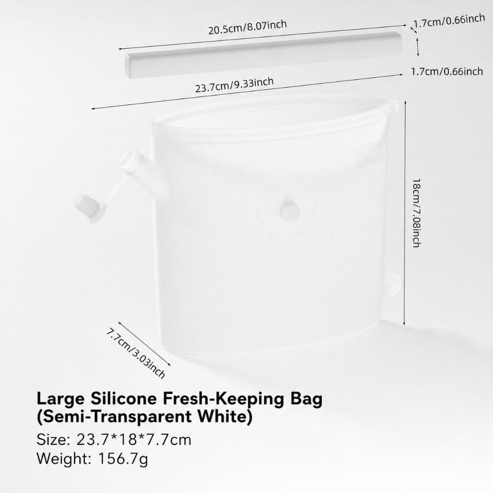 Reusable Refrigerator Food Storage Bag Silicone Fruit Freezer Seal Bag for Kitchen