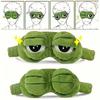 Green Big Eyes Frog Sleep Eye Mask Cartoon Plush Sleeping Eye Cover Lovely 3D Eye Mask  Travel Nap