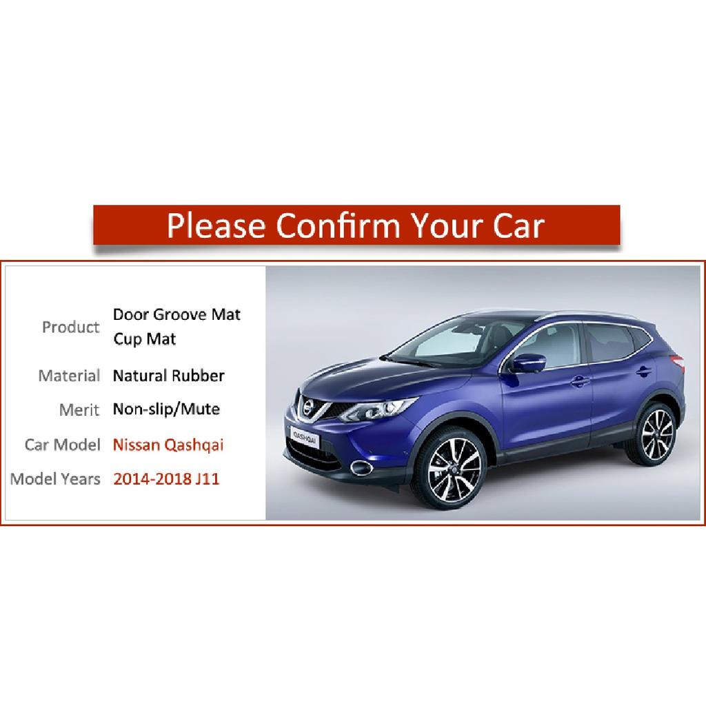 Противоскользящие коврики для ворот и пазов, коврики с дверными пазами для Nissan Qashqai J11 2014 2015 2016 2017 2018 Rogue спортивные аксессуары 6 шт./компл.