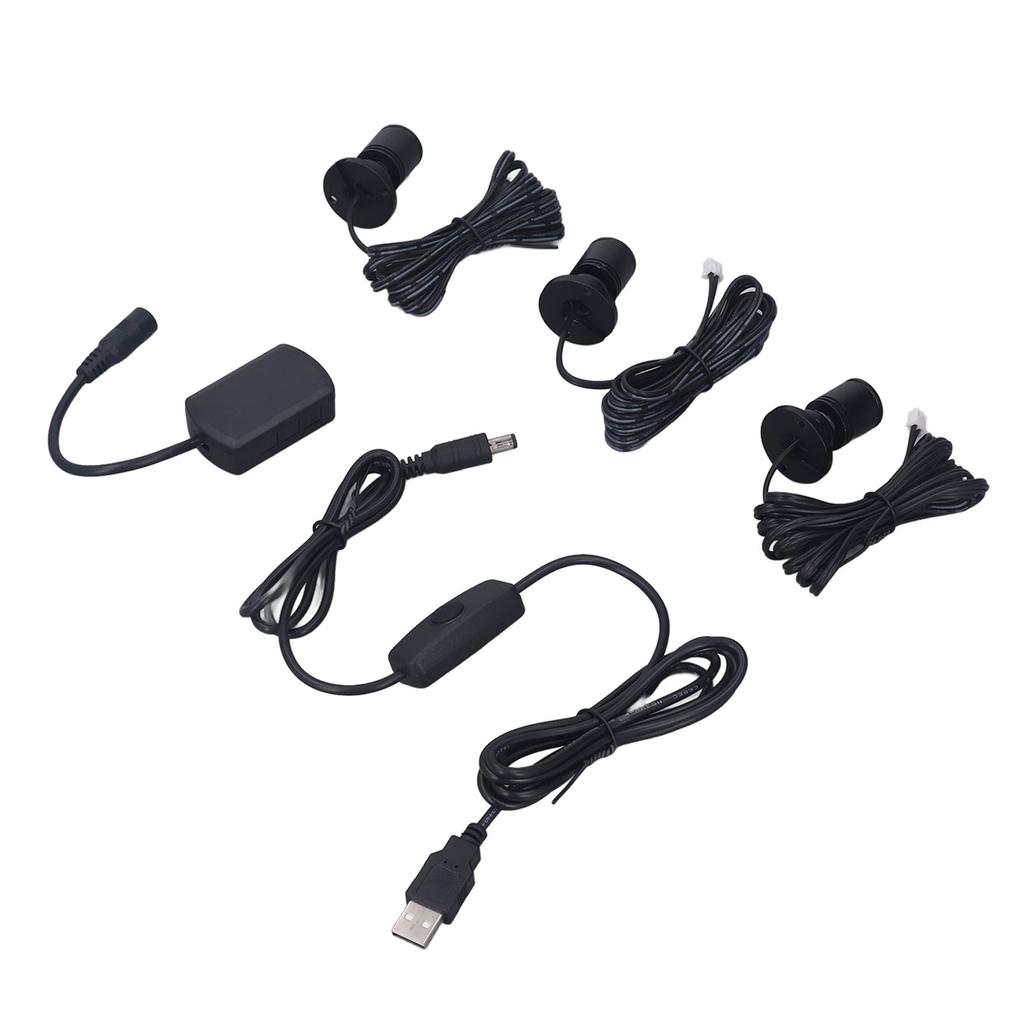 Mini LED Spot Lights 5V USB Showcase Display Light 1 To 3 Dimmable Small Cabinet Light for Jewelry Collection Black