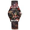 New Fashion Woman Luxury Adjustable Spring Band Bracelet Watch Women Flowers Stainless Steel Clock Quartz Watches Reloj Mujer