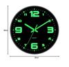 Wall Clock 3D Luminous Wooden Silent 30cm