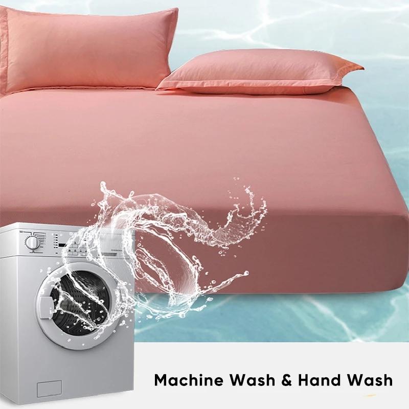 Новая хлопковая простыня, комплект постельного белья, наматрасник с резинками, двойное льняное противоскользящее регулируемое покрывало