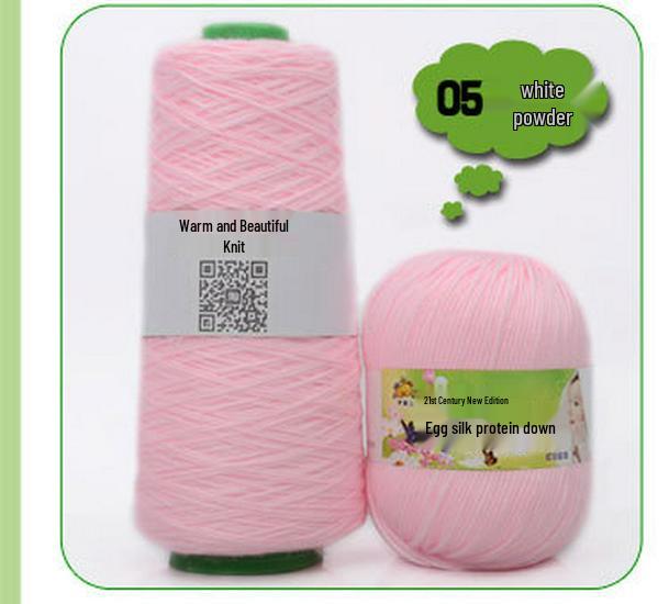 Детская пряжа из хлопка с протеином шелка для вязания и вязания крючком шарфа