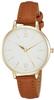 [Fieldwork] Аналоговые часы Aves с тонким кожаным ремешком без никеля, белый циферблат ASS148-4, женские, коричневые