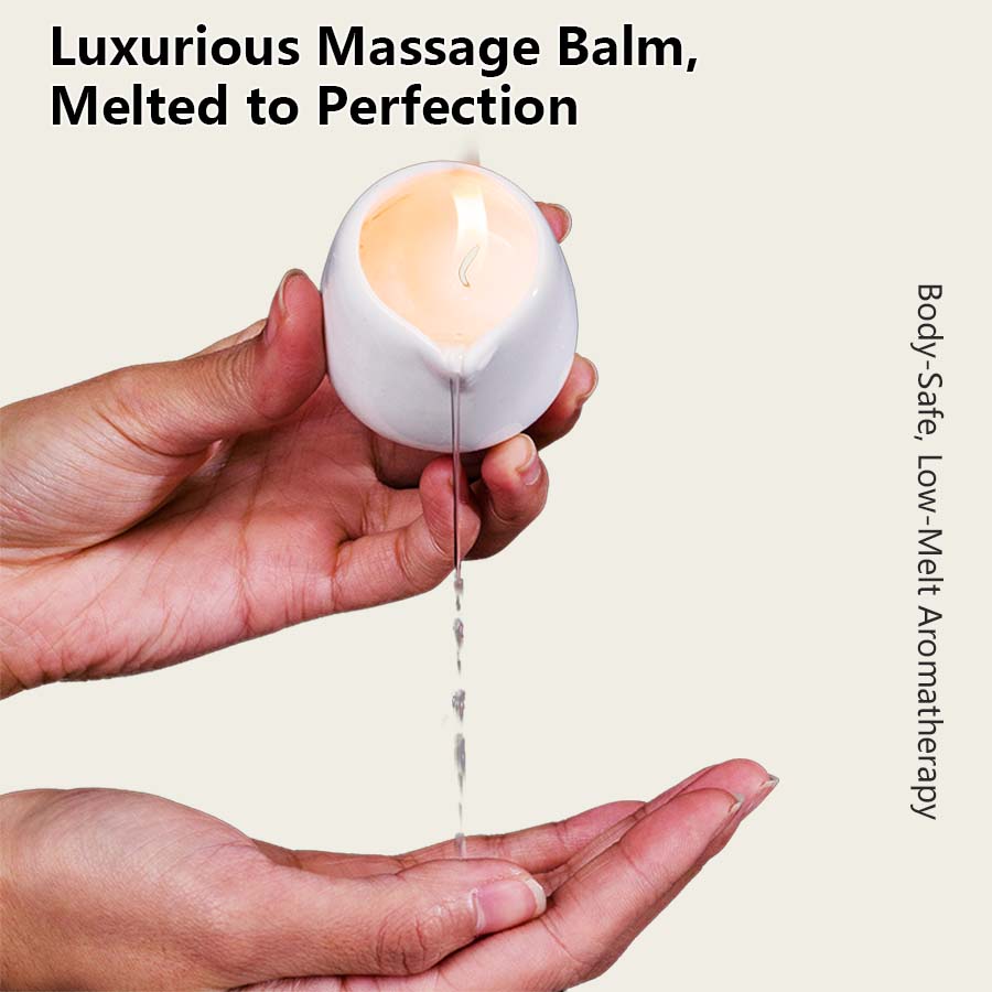 1pc Lemon Flavor Massage Essential Oil Candle, Coconut Wax, Heating, Body Open Back SPA Romantic Holder Home Decor Valentines