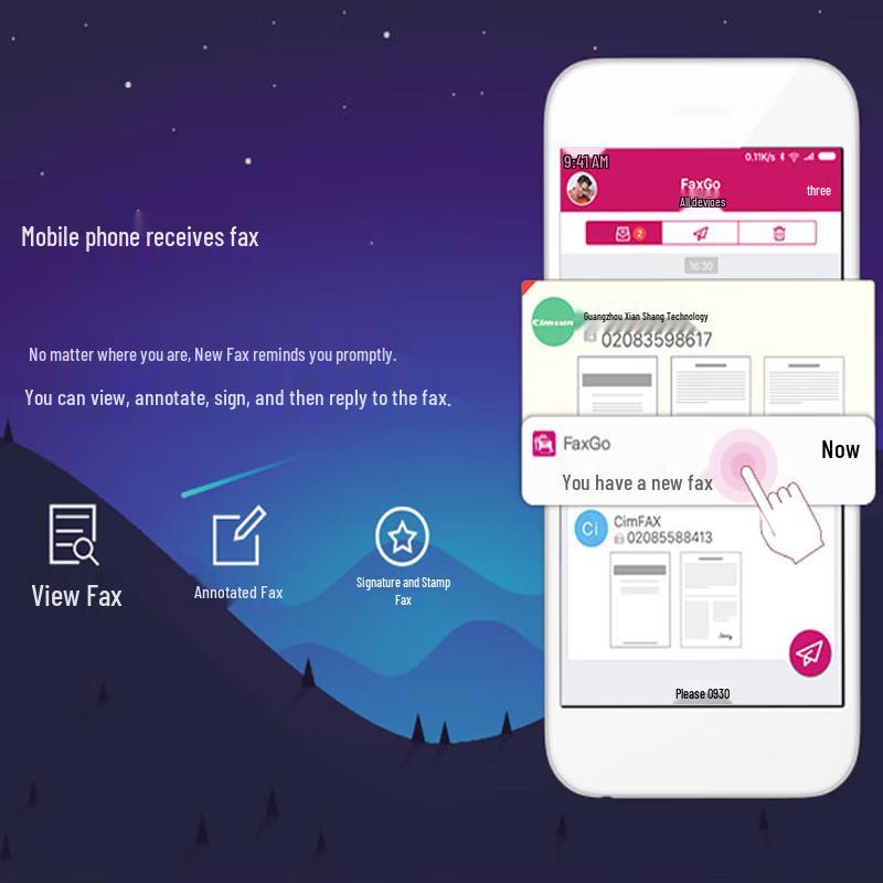 CimFAX Z5S Улучшенная безопасность Сетевая факсимильная машина для предприятий CN вилка (адаптер в комплекте)