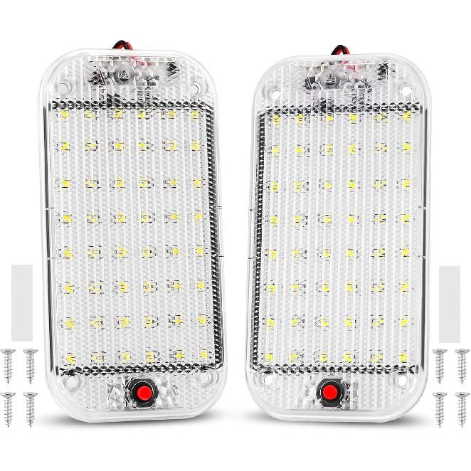 LED Dome Light, RV Interior Lighting 12V-85V 800 Lumens Super Bright RV LED Ceiling Dome Light With ON/Off Switch RV Lights Interior For