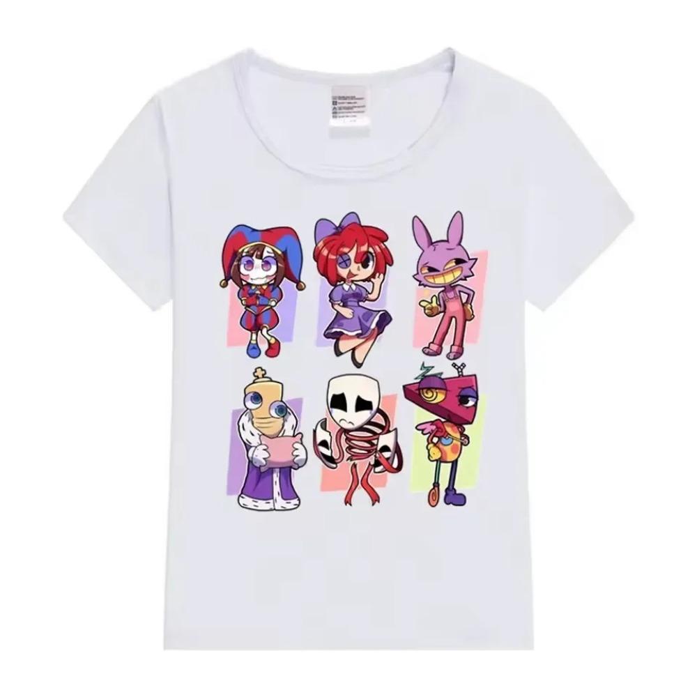 Summer Cotton Children's T-shirt The Amazing Digital Circus Cartoon Pattern - Suitable for Summer Dressing