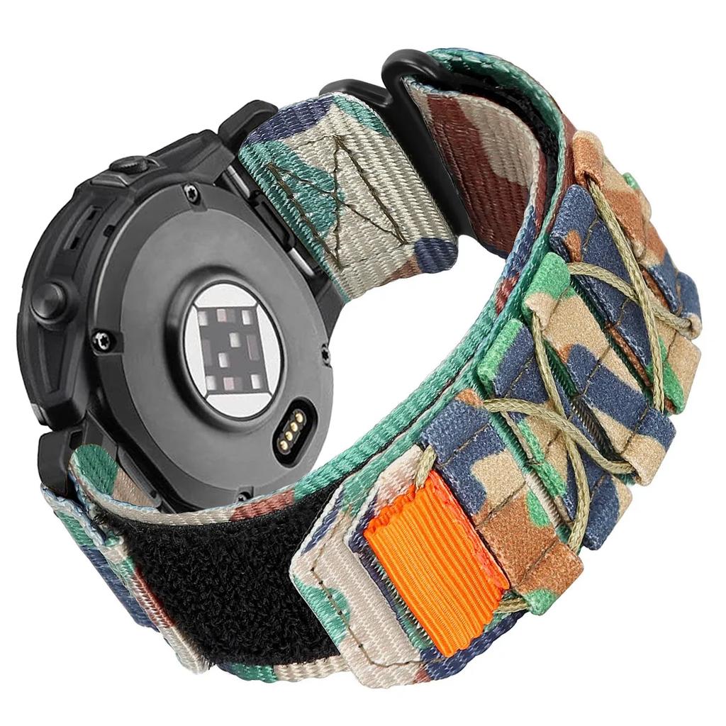 НОВЫЙ Нейлоновый Ремешок 22/26 мм для Garmin Fenix 8 E 5 5X 6X 6 7 7X Pro/TACTIX/Mk2 Mk2i G1/Enduro 2 3 Спортивный Браслет Быстросъемный Ремешок для Часов