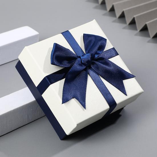 Квадратная подарочная коробка с лентой-бантом День святого Валентина Подружка невесты Свадьба День рождения Подарочная упаковочная коробка с крышкой Портативная коробка для упаковки ювелирных изделий