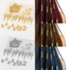 50pcs Metal Cuff Clips Hollow Out Hair Ring Dread Locks Hair Braid Tubes for Braids