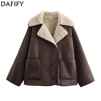 Женские модные повседневные однотонные куртки и пальто с воротником-поло на осень-зиму с длинным рукавом и принтом