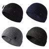 Brimless Knitting Hat Autumn Winter Warm Knitted Men Women Solid Color Ribbed Beanies Outdoor Windproof Thick Hiking Cycling