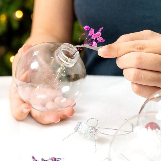 2 шт., 6/8/10 см, прозрачный рождественский шар, многоразовый, небьющийся, многоразовый, праздничное украшение, рождественская елка, подвесной шар, орнамент, кулон, праздничные атрибуты, подарок