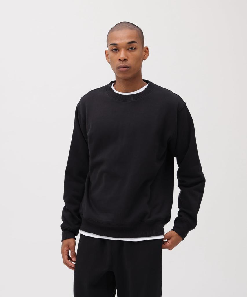 AVIREX CREW NECK L/S SWEAT 783-3932002 men's M black