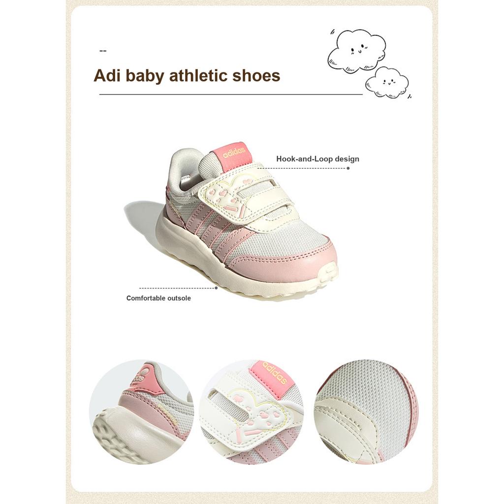 Adidas Ac Повседневная Спортивная Прочная Обувь для Ходьбы с Низким Верхом Детская Обувь Розовая JI2480