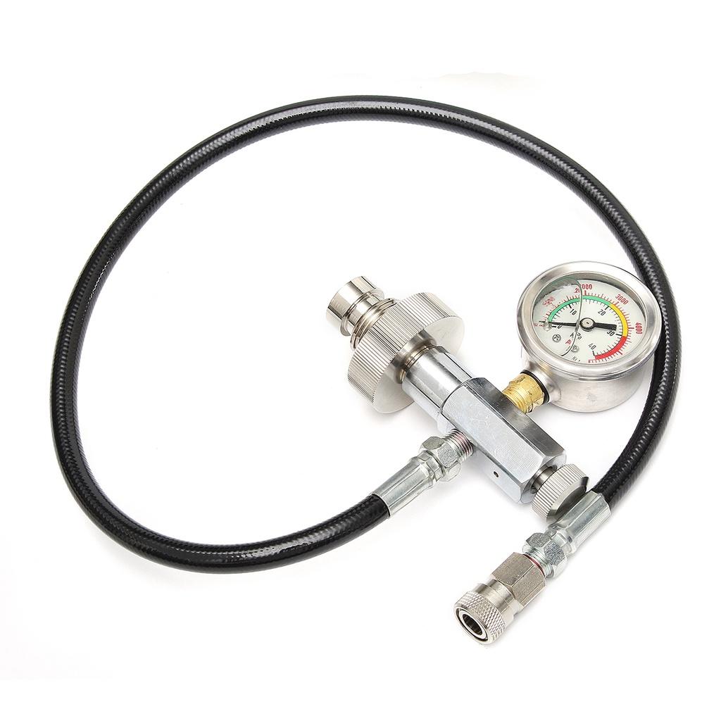 PCP Air Fill Station Filling Adaptor for 5000psi Paintball Air Rifle SCBA Paintball HPA Tank with 24" Hose Black+Silver