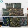 45x45cm William Morris Pillow Case Peach Leather Velvet Square Zipper Pillow Sleeve, Used for Wedding Decoration Throw Pillows