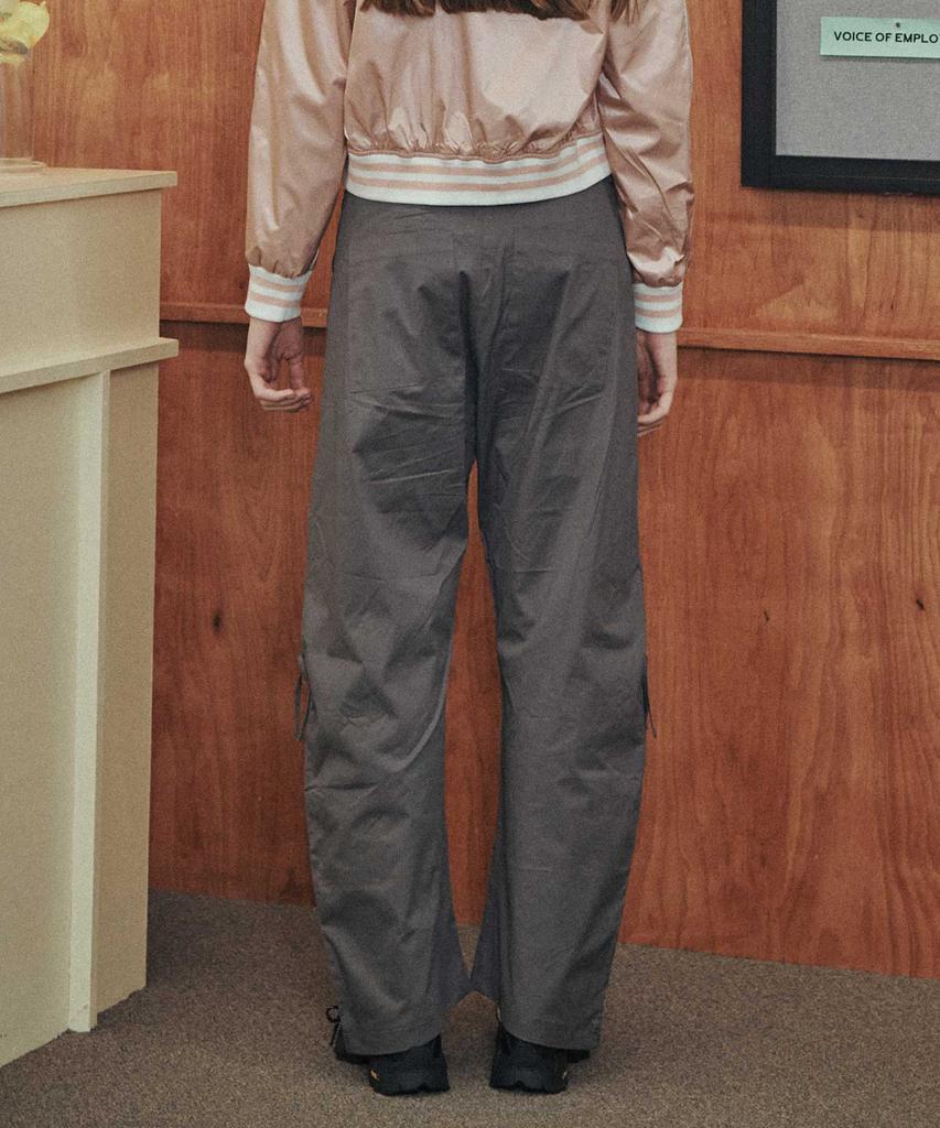SOME PLACE String Button Pocket Cargo Wide Loop Pants [Charcoal]