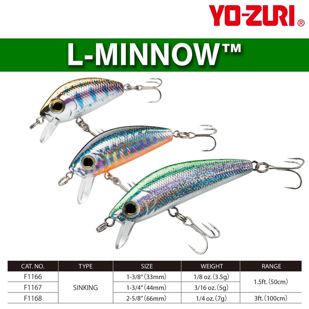 YO-ZURI Minnow L Минноу 3.5г 33мм Желтый окунь YP