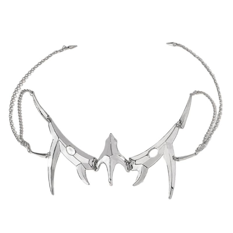 Неправильная Титановая Сталь Маска Готический Панк Металл Механический Инопланетянин Жидкое Лицо