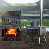 Кемпинговая палатка, портативная дровяная печь с 5 трубами для кемпинга, пеших прогулок, путешествий
