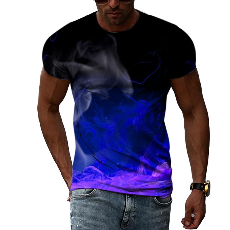 Летняя мода Красивые футболки с художественной графикой для мужчин Повседневная красивая футболка с 3D-принтом в стиле Харадзюку Хип-хоп Уличный стиль Уличная одежда