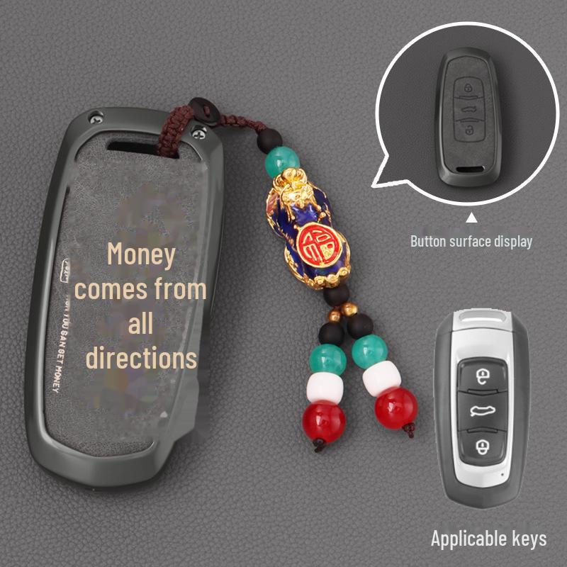 Синий чехол для ключей Geely для Binyue, Boyue, Dihao GL, Binrui, Bo Ruixing, Ruibao, Xingyue, пряжка в виде ракушки автомобиля