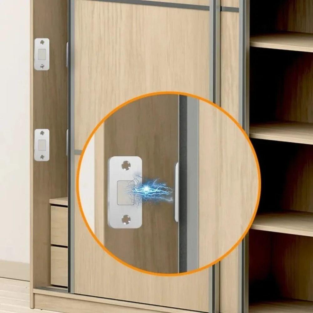 Strong Magnetic Force Magnetic Door Catch Stable Design Punch-Free Catch Home Use