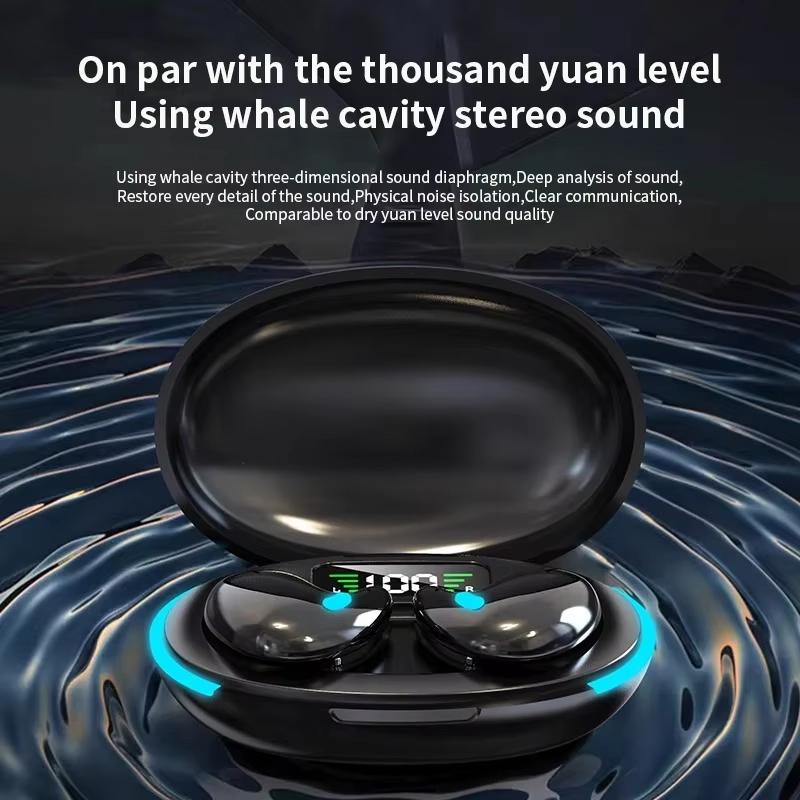 Беспроводные мини-наушники X55 In-Ear для сна, Bluetooth-наушники, светодиодные, TWS, невидимые, стерео-наушники с микрофоном для HD-звонков, гарнитура