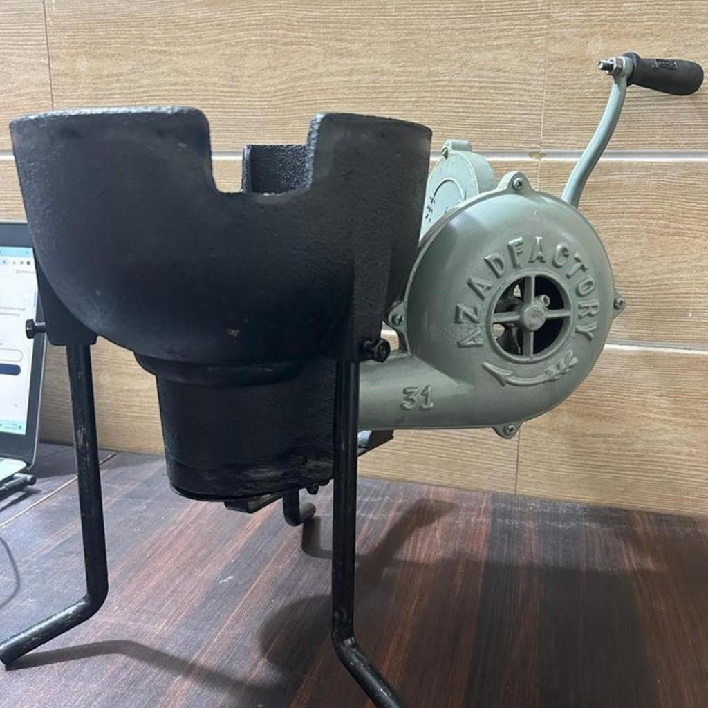 Blacksmith Coal Forge Furnace With Hand Blower Pedal Type Handle Forging Tools Equipment