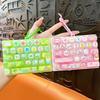 Cartoon 26 Keys Keyboard Keychain Clicker Sound Stress Relief Fidget Toy  Student Gift