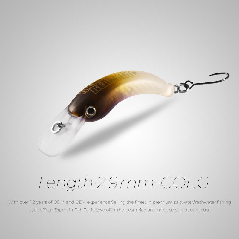 BEARKING 29 мм 42 мм рыболовная приманка для форели, мини воблер, рыболовные снасти, пресноводный гольян, рукоятка, искусственная жесткая приманка