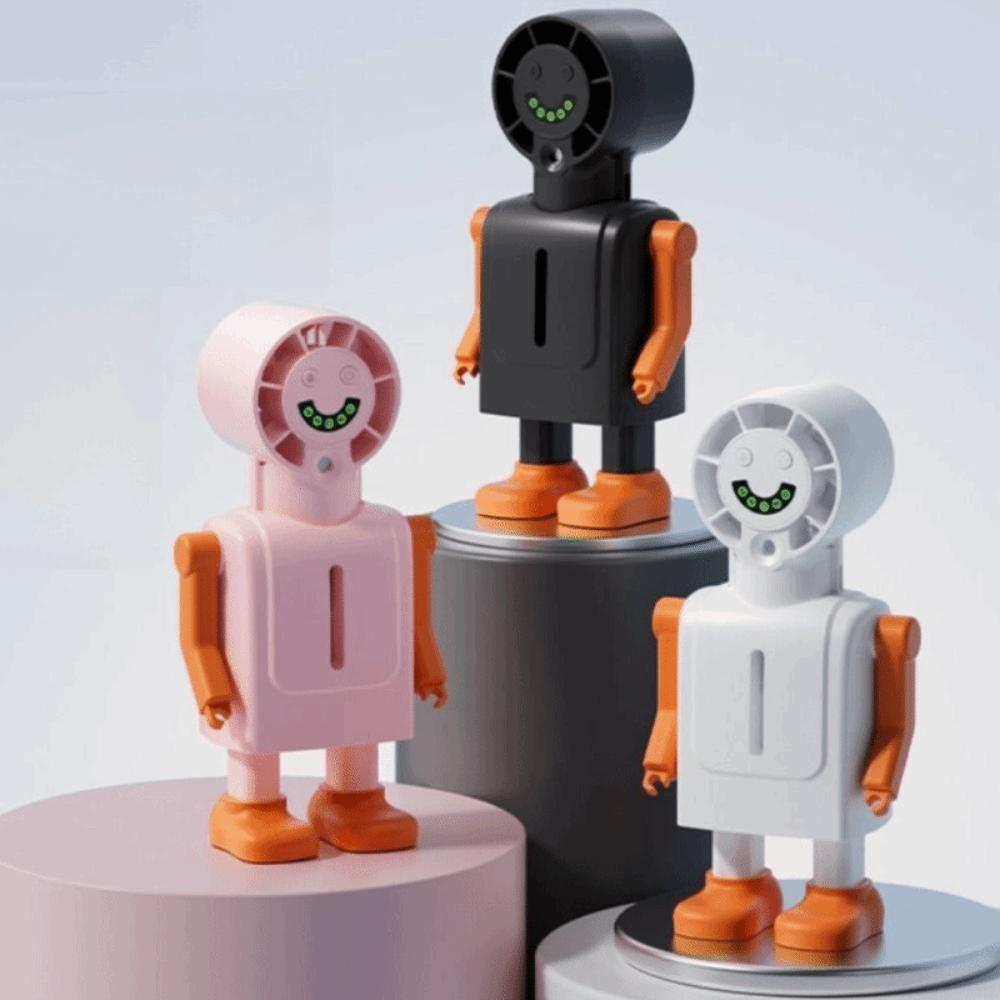 Detachable Base Misting Handheld Fan Cute Robot Shape Portable Mist Fan Camping Travel