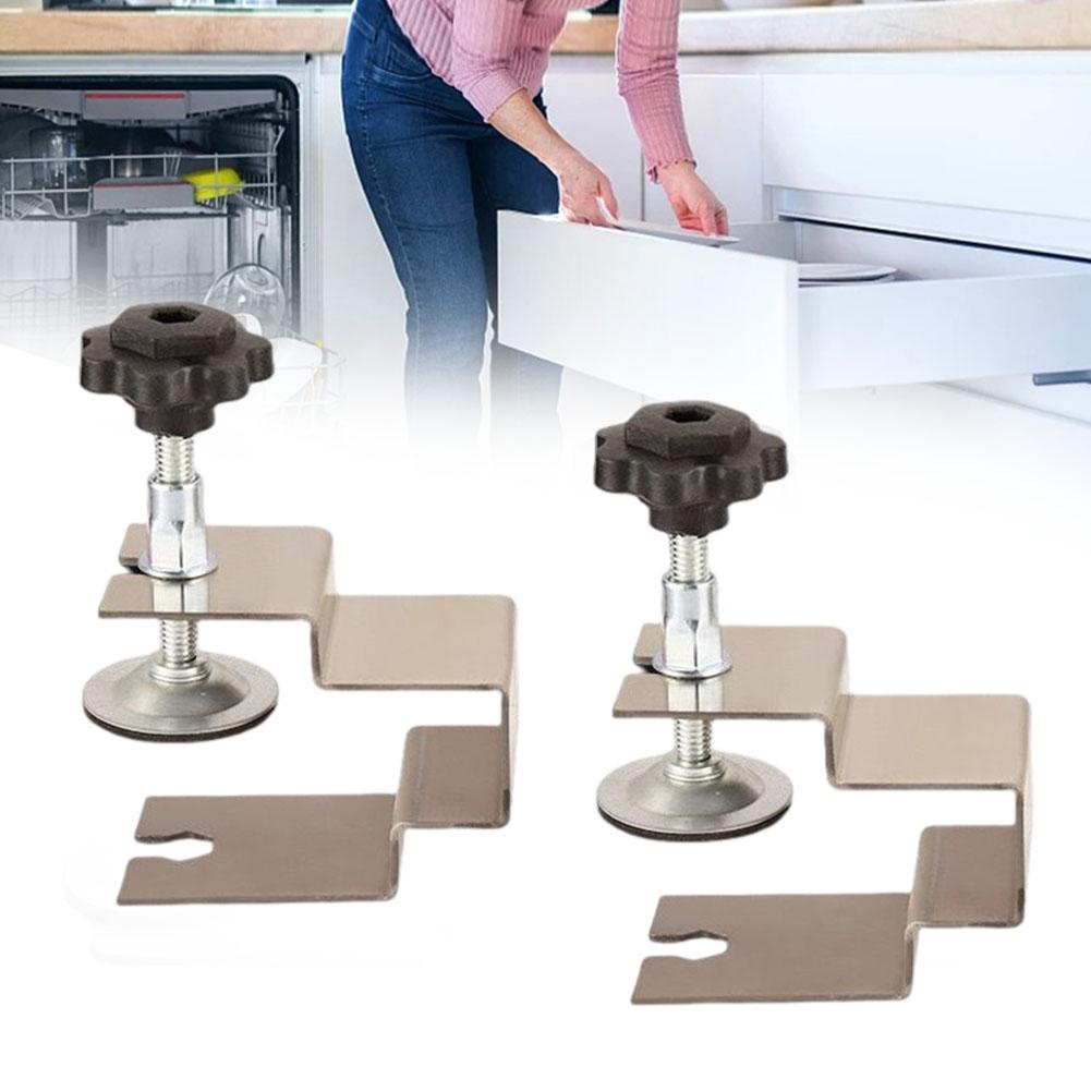 Зажимы для передней панели ящика, регулируемые для крепления серебристого цвета