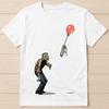 Zombie Banksy Girl Heart Balloon Halloween Weird Funny Gift Tee T Shirt G844