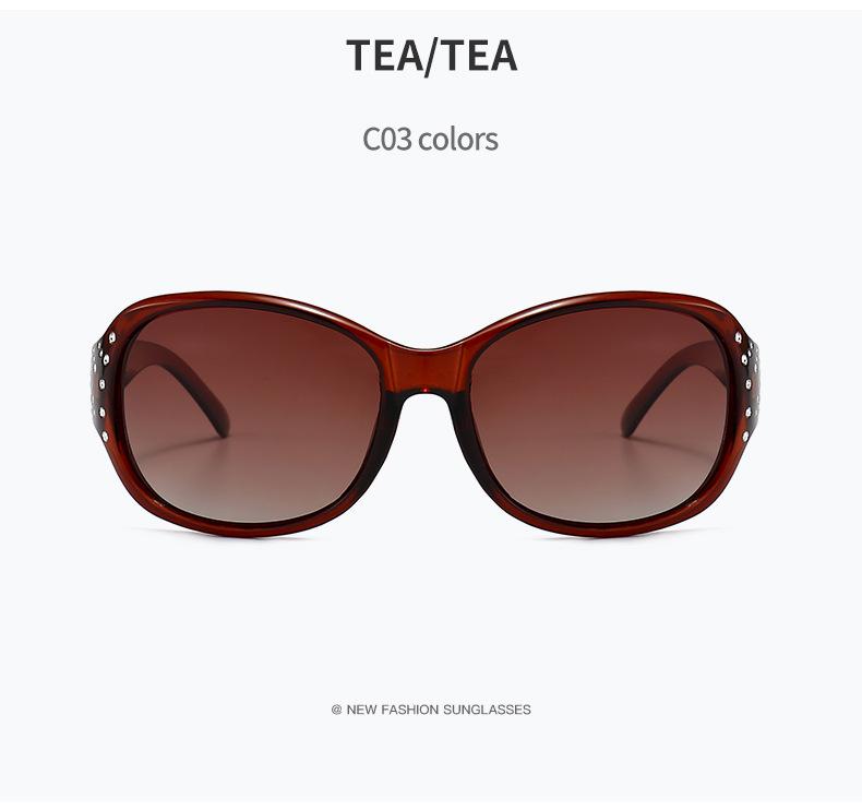 Женские большие поляризованные солнцезащитные очки Diamond Oval, защита от ультрафиолета HD для вождения