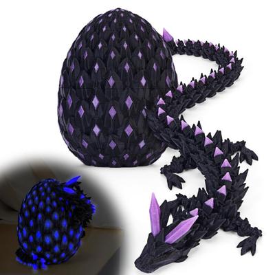 Фигурка яйца дракона, напечатанная на 3D-принтере, подвижные суставы, светящаяся фигурка Луна