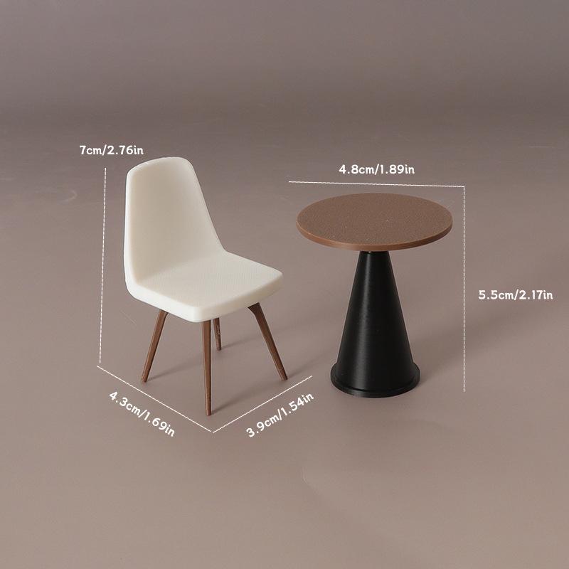 1/12 Dollhouse Simulation Mini Wall Shelf Hanging Rack Model Table Chair Set Dollhouse Living Furniture Decoration Accessories