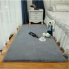 Inyahome Faux Fur Grey Rug for Bedroom Thick Fluffy Rug Non Slip Fuzzy Rabbit Fur Area Rug Shaggy Nursery Indoor Floor Carpet