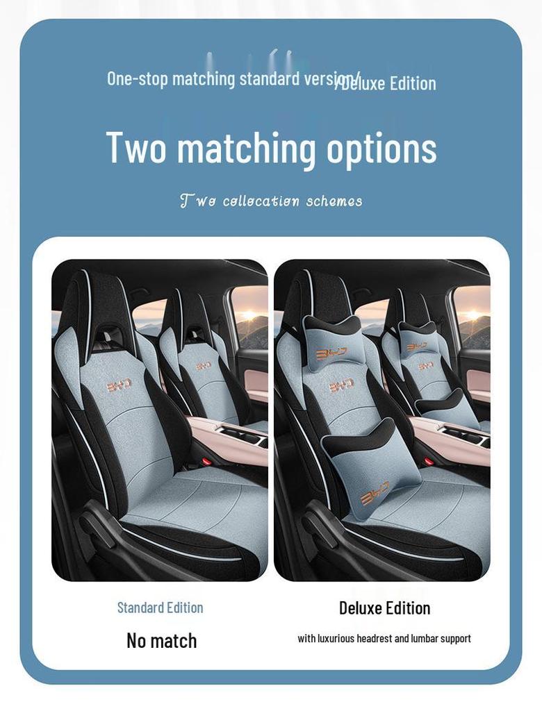 BYD Seagull Cotton Linen Car Seat Cushion for All Seasons - New Model