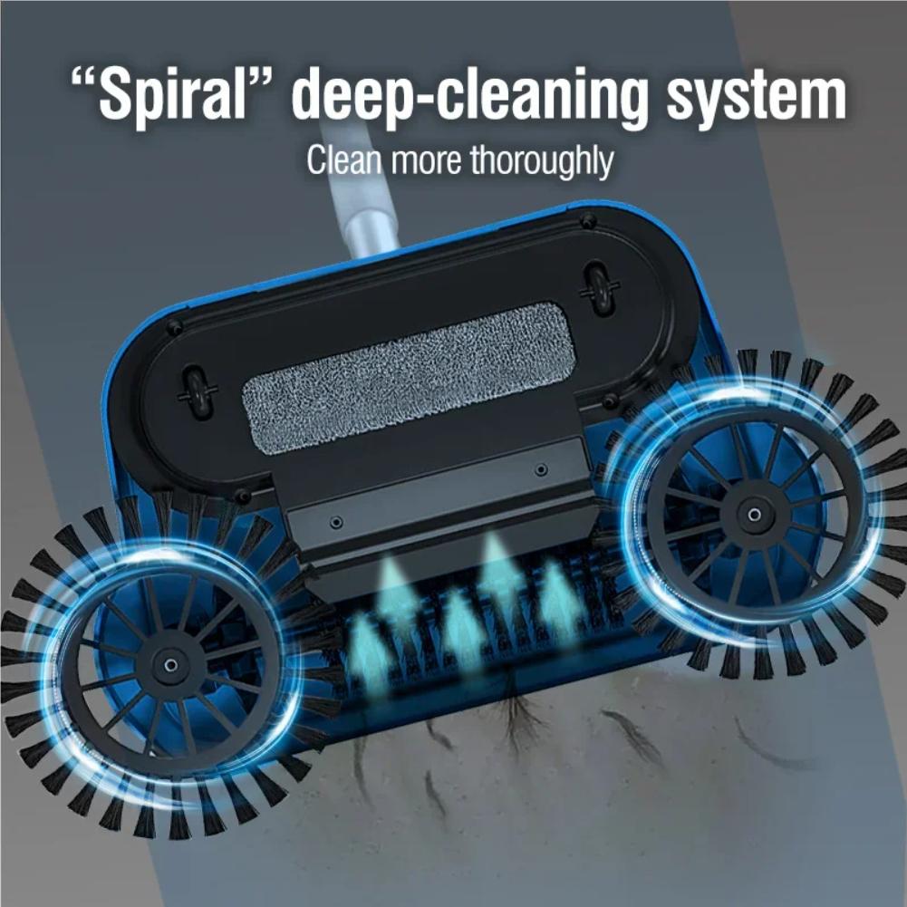 Ручная подметальная щетка, Многофункциональный инструмент для уборки Подметальная швабра, Подметальная щетка с длинной ручкой и системой автоматической спиральной глубокой очистки