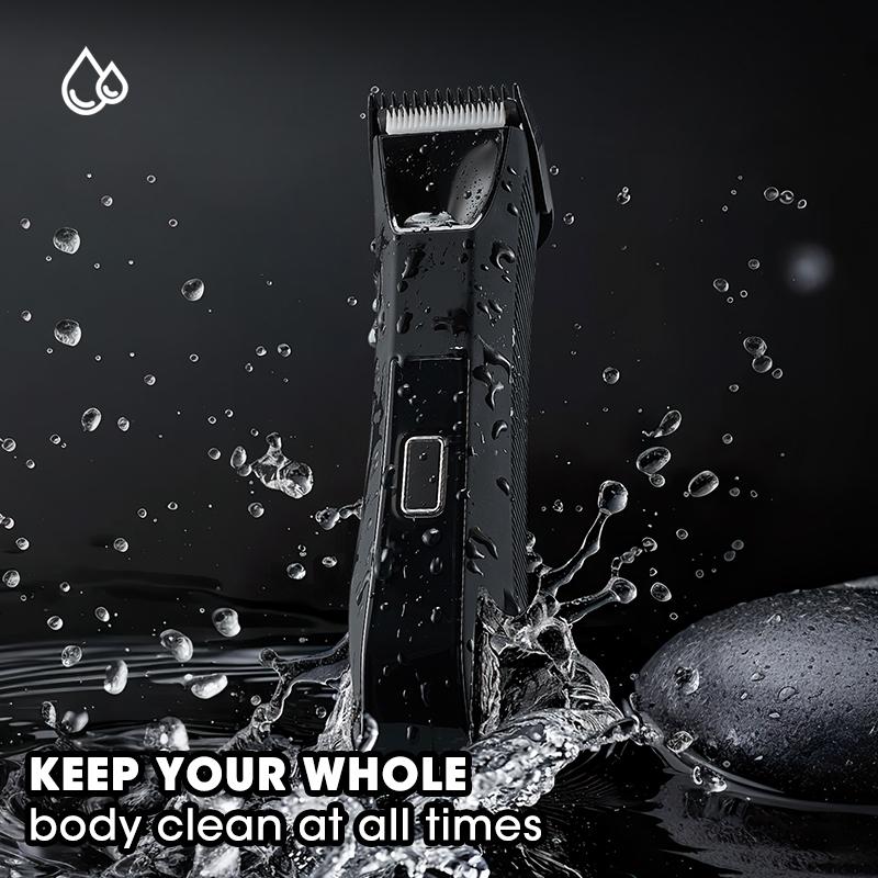 2 In 1 Electric Body Hair Trimmer Full Body Waterproof Haircut Shaving Razor for Men and Women Private Pubic Hair Leg Hair Sciss