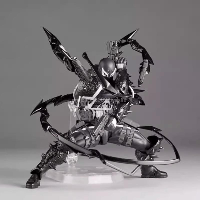 Агент Веном Revoltech Amazing Yamaguchi Аниме Фигурки Веном Фигурка Юджин Томпсон Модель ПВХ Модель Коллекция Статуя Игрушка Подарки