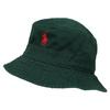 Ralph Pony Embroidery Cotton Bucket Hat Cap (Polo Lauren) Men's Women's 01080175-SM-GREEN(RED) [Item]