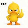 Sculpted Duck Gifts Angry Figurine Collection, Funny Yellow Desktop Ornament, Cute Grumpy Humorous Entryway Decor Statue for Home Office Car Dashboard