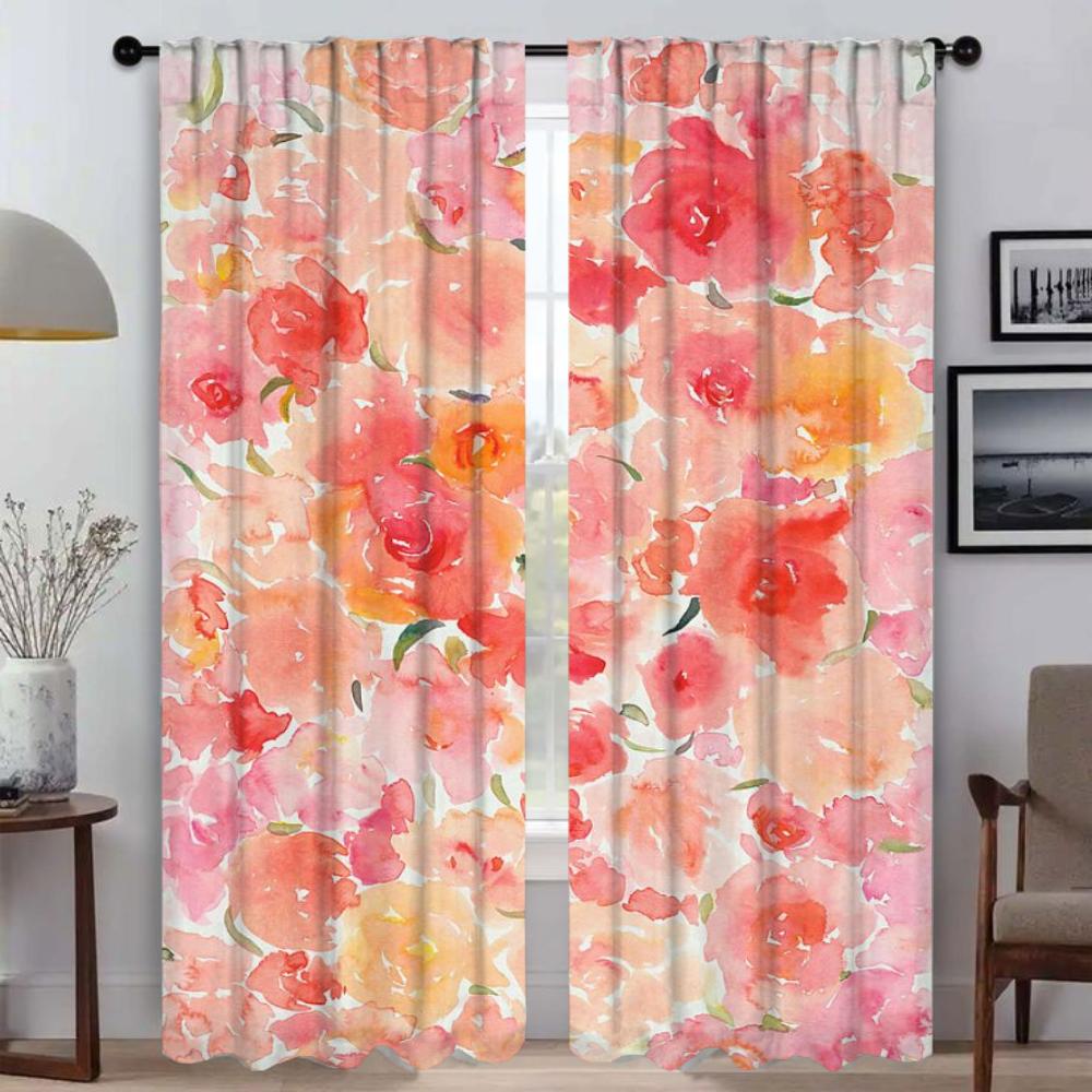 Цветы затемняющие шторы для камеры гостиная занавеска тюль для спальни оттенки домашний интерьер шторы 2 шт перегородка
